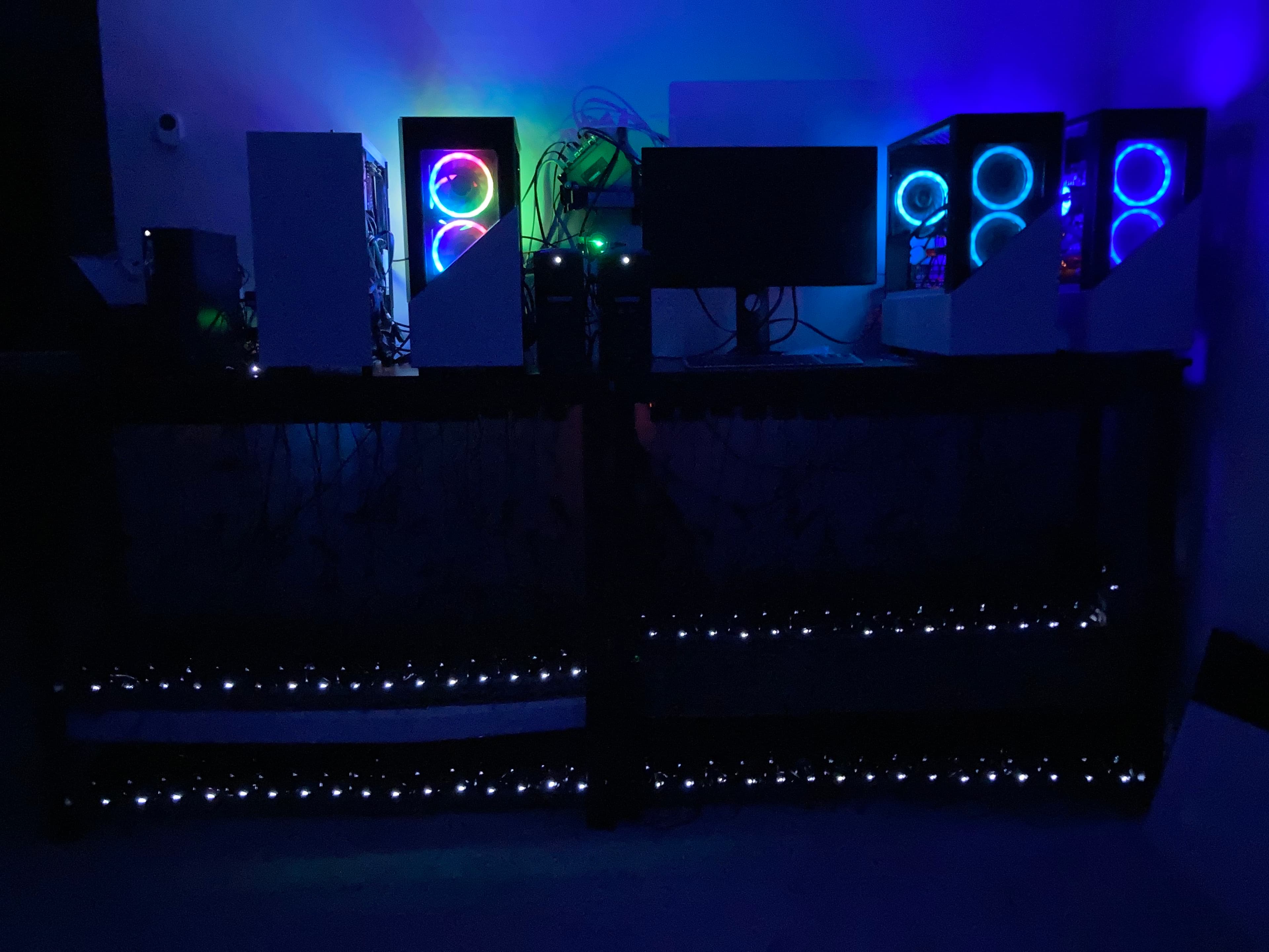 Rig at night picture